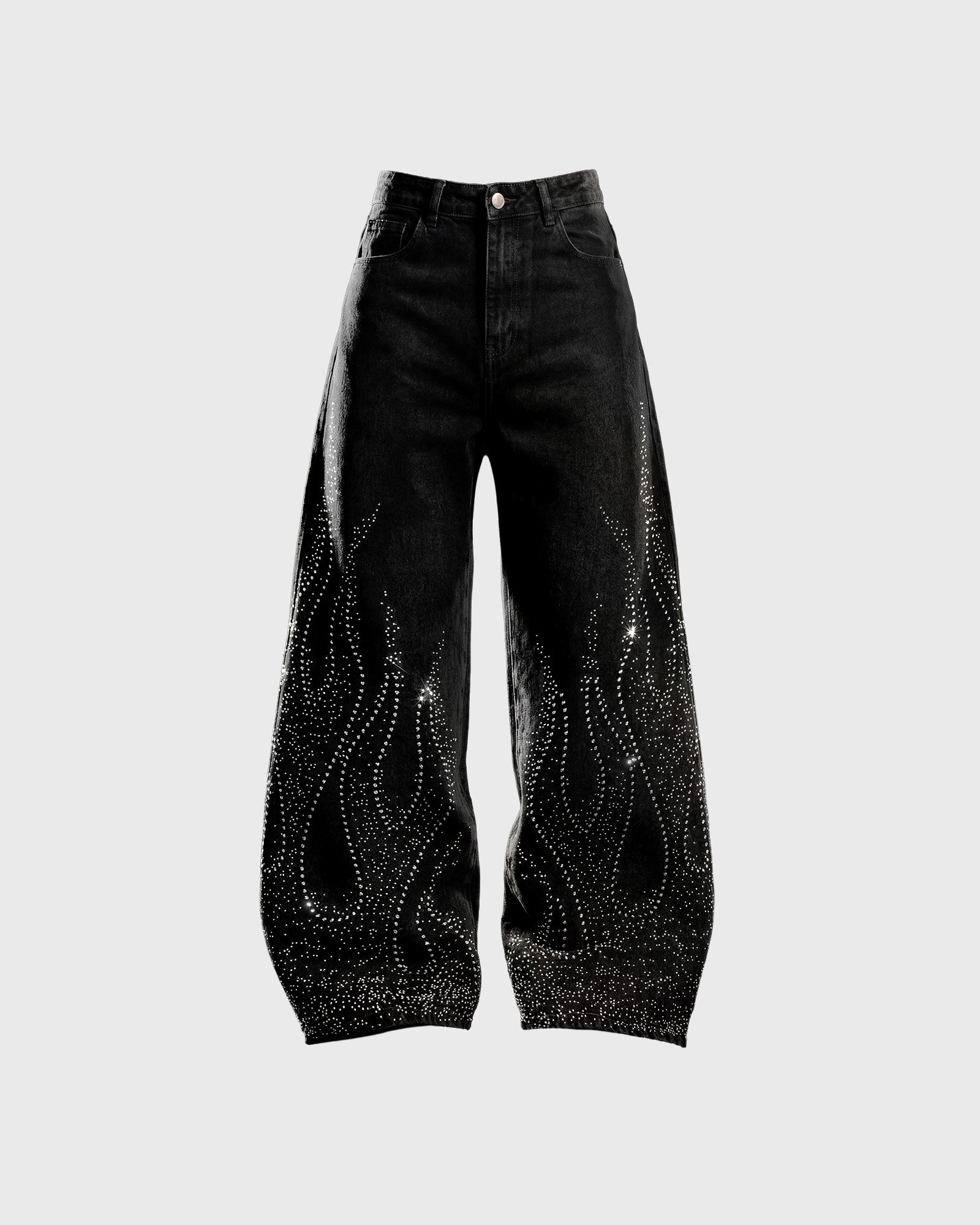 DENIM FLAME — FULL BLACK: imagen 1