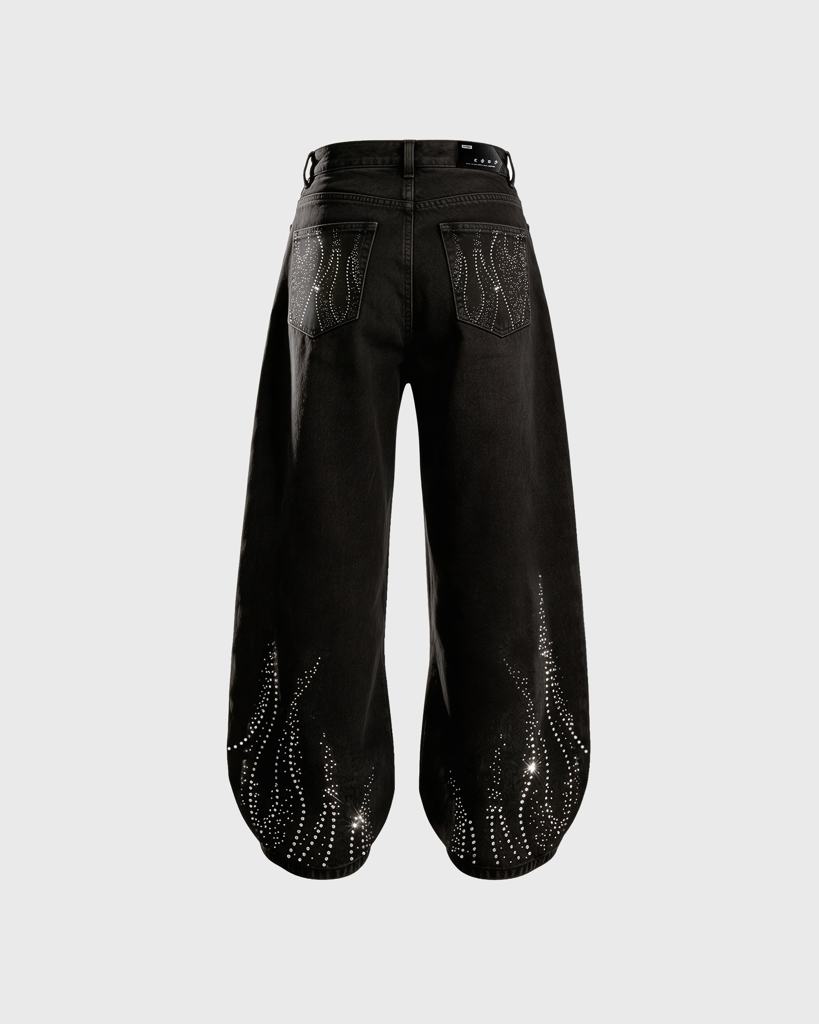 DENIM FLAME — FULL BLACK: imagen 4