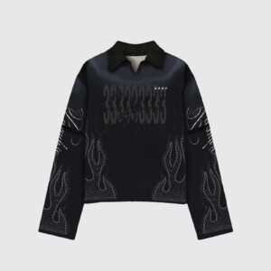 PARADISE LONG SLEEVES BLACK – WAFFLE SERIES